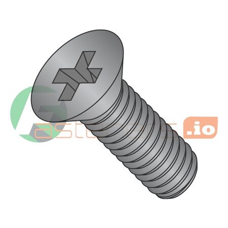 Newport Fasteners M3-0.50 x 25 mm Phillips Flat Machine Screw, Black Oxide Steel, 2500 PK 954200